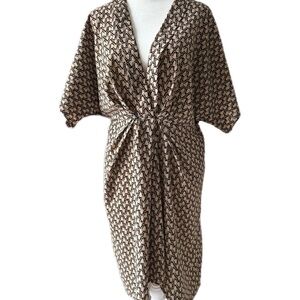 Elegant Geometric Wrap Dress